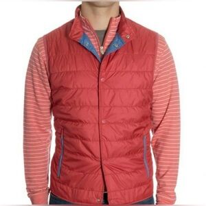 Peter Millar Crown Hyperlight Vest in Cape Red, Mens Large